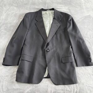 Giorgio Fellini Mens Black Blazer‎ Jacket Suit Coat Formal Business 44R Slim Fit